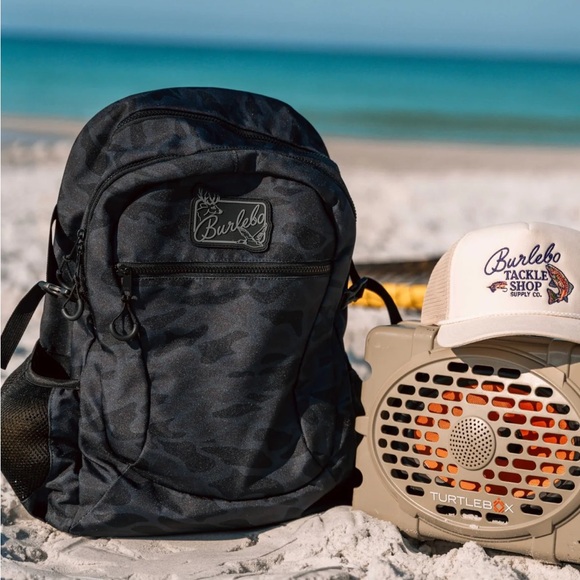 BURLEBO Black Camo Backpack for School or Travel - Picture 2 of 3